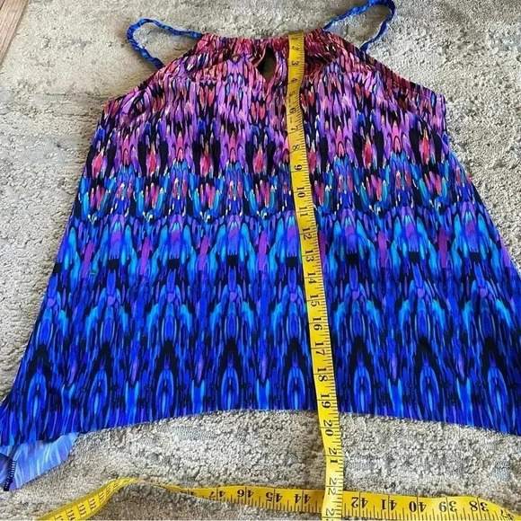 Miracle Suit  Vesuvio Peep Hole Tankini Colorful Metallic Bikini Top: 10 - Picture 7 of 13